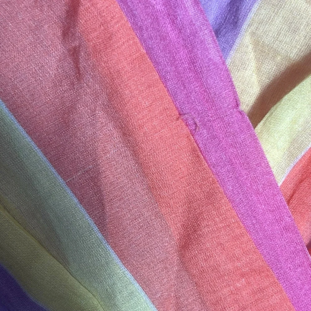 Tara Jarmon Multicolored Stripey Hourglass Midi Dress, French Size 38 - Picture 13 of 14